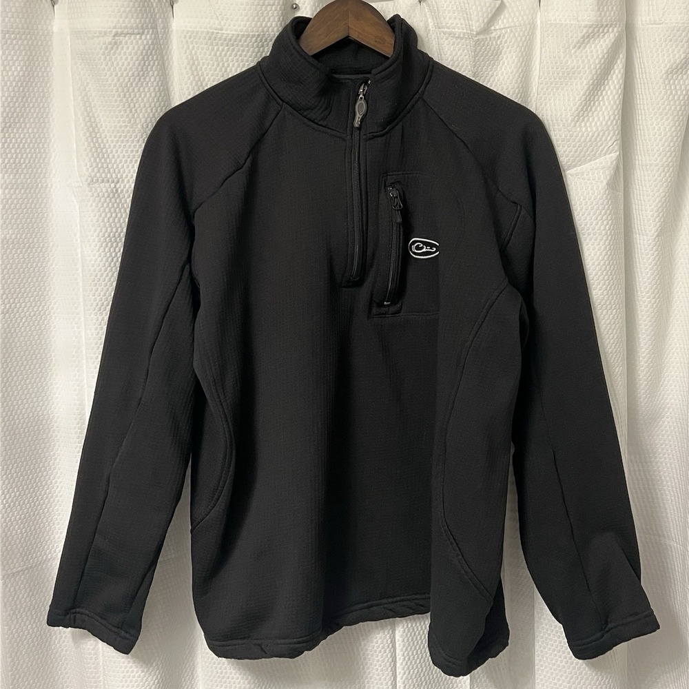 Drake 1/4 Zip Pullover Black Outdoor Mountain Hiking‎ Camping Warm Large Coat EC